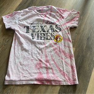 BUC-EE'S Feeling Those Texas Vibes Women's Sz Small Tie Dye T-Shirt Store Pink